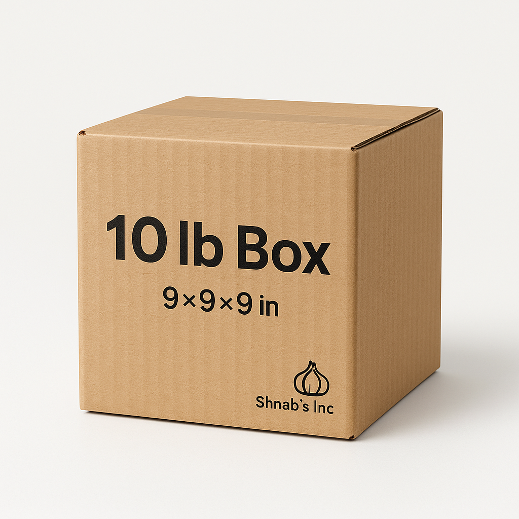 Boîte de 10 lb d’ail Music canadien frais