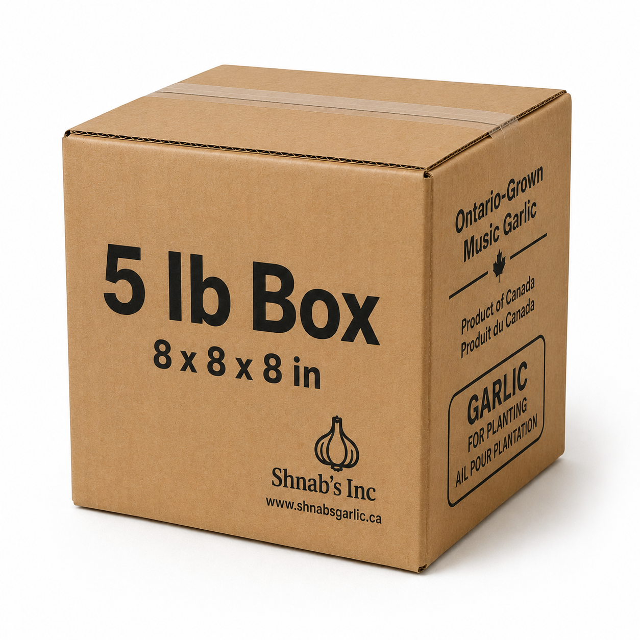 Fresh Canadian Garlic – 5 lb Box (Free Shipping)